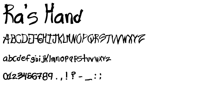 Ra_s Hand font